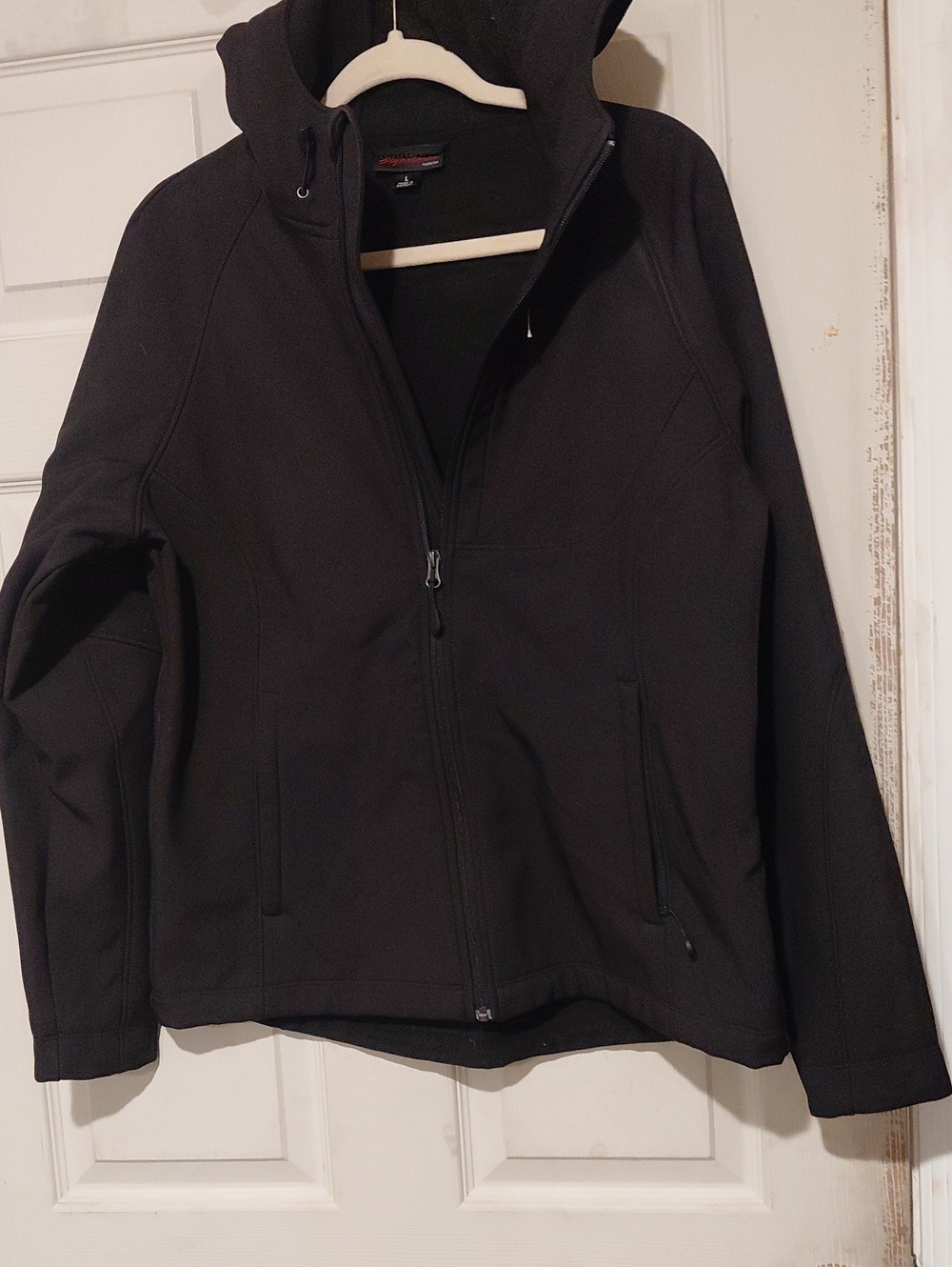 Kirkland Signature Womens Black Hooded Windbreaker Jacket Size L